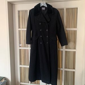 Vintage Girls Rothschild Wool Coat Charcoal Gray SZ 14